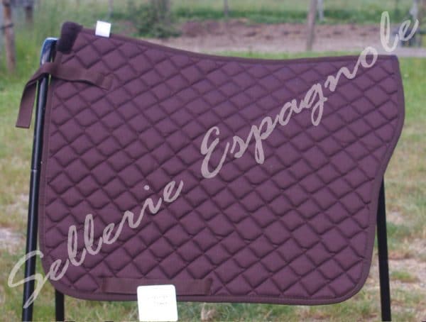 Tapis De Selle Showman - Feutre Marron Avec Cuir à Motif Floral - 30x30