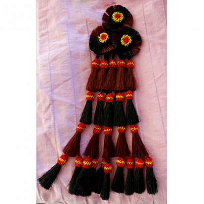 Mosquero en soie noir et marron avec attaches couleurs Espagne